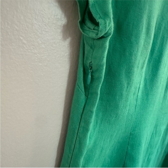 Boden Green 100% Linen Dress | Women’s Size 12R | Classic Summer Dress - Picture 4 of 5